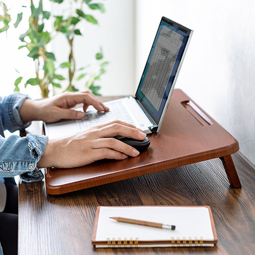 学習台（リビング学習・入学祝い・プレゼント・ライティングボード・ノートパソコンスタンド・木製・姿勢矯正・子供・学習補助・ペントレー付き） STN059 サンワサプライ