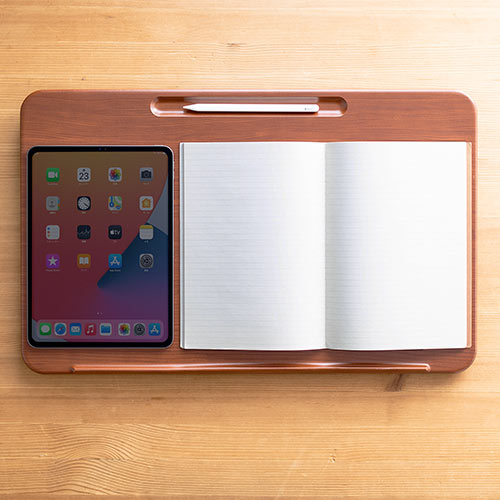 学習台（リビング学習・入学祝い・プレゼント・ライティングボード・ノートパソコンスタンド・木製・姿勢矯正・子供・学習補助・ペントレー付き） STN059 サンワサプライ