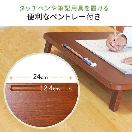 学習台（リビング学習・入学祝い・プレゼント・ライティングボード・ノートパソコンスタンド・木製・姿勢矯正・子供・学習補助・ペントレー付き） STN059 サンワサプライ
