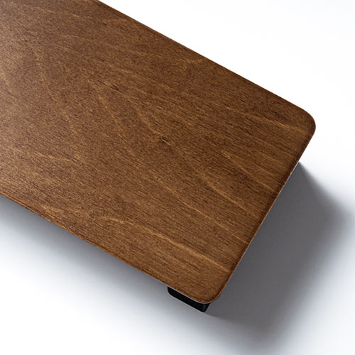 モニター下収納スタンド（幅50cm 奥行12cm 天然木 スチール製 小物置き台 机上ラック 机上台 机上整理 小物置き 飾り棚）