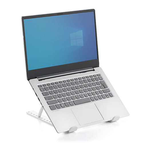 ノートパソコンスタンド 軽い 折りたたみ式 10段階 角度調整 斜め 放熱 姿勢改善 液タブ iPadスタンド ホワイト