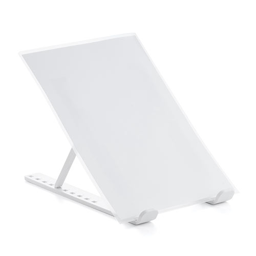 ノートパソコンスタンド 軽い 折りたたみ式 10段階 角度調整 斜め 放熱 姿勢改善 液タブ iPadスタンド ホワイト