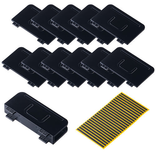 タブレット・スマートフォン用スタンド（整理整頓グッズ・10台収納・連結可能・ブラック）