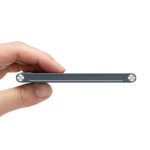 モバイルスタンド（折りたたみ式・超薄型9mm・アルミ製・冷却・無段階角度調整・持ち運び・タブレットスタンド・スマホスタンド）