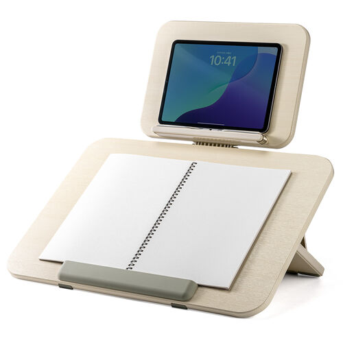 学習台（傾斜台・卓上・6段階角度調整・2層タイプ・ブックスタンド付き・姿勢改善・iPad・絵描き・ノートPC・タブレット・学習ボード・ライティングボード・リビング学習・動画視聴・読書）