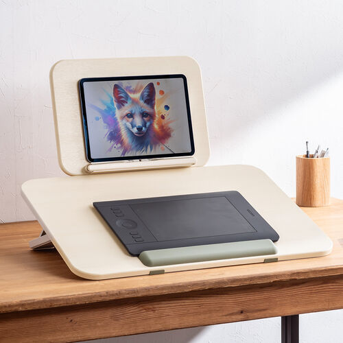 学習台（傾斜台・卓上・6段階角度調整・2層タイプ・ブックスタンド付き・姿勢改善・iPad・絵描き・ノートPC・タブレット・学習ボード・ライティングボード・リビング学習・動画視聴・読書）