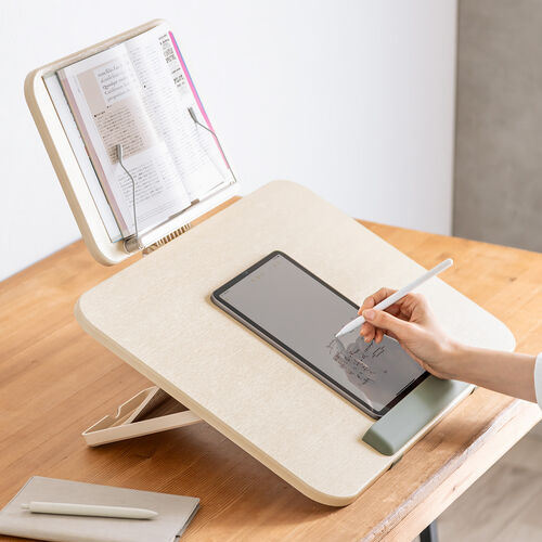 学習台（傾斜台・卓上・6段階角度調整・2層タイプ・ブックスタンド付き・姿勢改善・iPad・絵描き・ノートPC・タブレット・学習ボード・ライティングボード・リビング学習・動画視聴・読書）