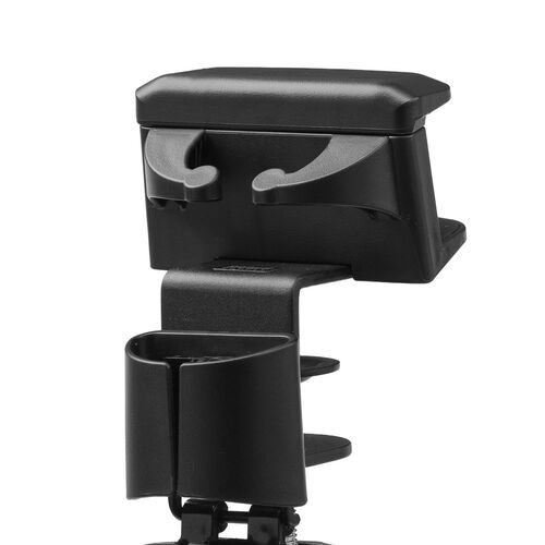 ケーブルカバー（タップホルダー付き・昇降デスク用・クランプ式・ケーブルガイド・配線カバー・130cm・配線整理・ブラック）