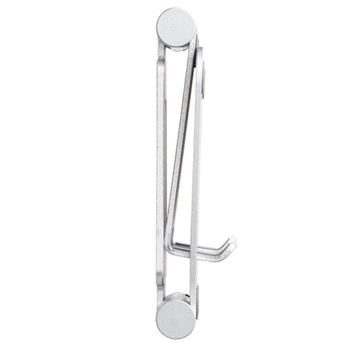 スマホスタンド（折りたたみ式・アルミ製・無段階・角度調整・2関節・スマートフォンスタンド・Switch・シルバー）