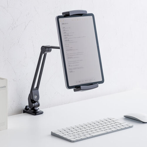 モバイルモニタースタンド（クランプ・17.3インチ・16インチ・15.8インチ・15.6インチ・360°回転・3関節アーム・高さ・角度調整・モバイルディスプレイ・iPad・タブレット）