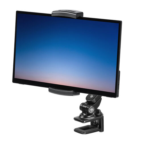 モバイルモニタースタンド（クランプ・17.3インチ・16インチ・15.8インチ・15.6インチ・360°回転・3関節アーム・高さ・角度調整・モバイルディスプレイ・iPad・タブレット）