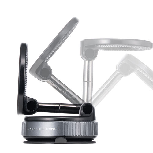 MagSafe対応スマホスタンド（手動真空吸盤・360°調整・片手操作