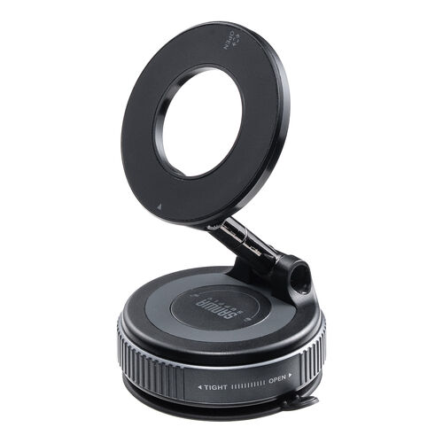 MagSafe対応スマホスタンド（手動真空吸盤・360°調整・片手操作・折りたたみ・スマホホルダー・携帯スタンド・車載ホルダー・iPhone/Android・メタルリング付属）