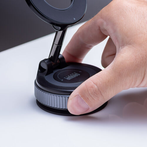 MagSafe対応スマホスタンド（手動真空吸盤・360°調整・片手操作・折りたたみ・スマホホルダー・携帯スタンド・車載ホルダー・iPhone/Android・メタルリング付属）