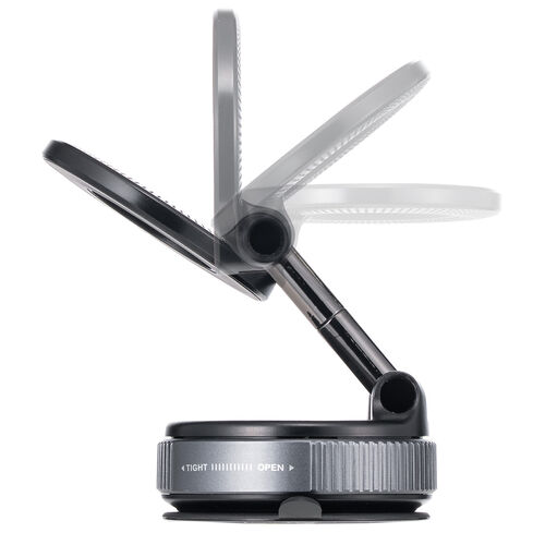 MagSafe対応スマホスタンド（手動真空吸盤・360°調整・片手操作・折りたたみ・スマホホルダー・携帯スタンド・車載ホルダー・iPhone/Android・メタルリング付属）