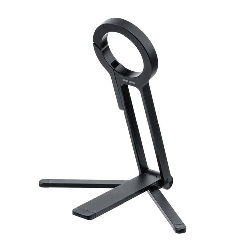 MagSafe対応スマホスタンド（スマホ三脚・折りたたみ式・持ち運び・ミニ三脚・自撮り棒・360°回転・無段階角度調整・縦置き・横置き・ iPhone/Android・メタルリング付属）