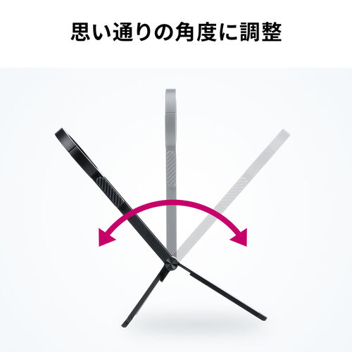 MagSafe対応スマホスタンド（スマホ三脚・折りたたみ式・持ち運び・ミニ三脚・自撮り棒・360°回転・無段階角度調整・縦置き・横置き・ iPhone/Android・メタルリング付属）