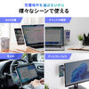 ノートパソコン用スマホホルダー（MagSafe対応・スマホスタンド・折りたたみ式・持ち運び・360°回転・無段階角度調整・サブ画面・iPhone・Android・メタルリング付属）