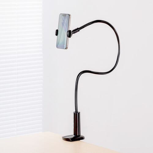 スマホホルダー（フレキシブルアーム・3.5～6インチまで対応・自由自在・スマホアーム・クランプ固定式・デスクサイド・ベッドサイド・寝ながら・360度回転）