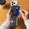 MagSafe対応スマホスタンド（2WAYスタンド・カード収納付き・カードケース・折りたたみ・薄型・マグネット着脱・角度調整・iPhone対応・動画視聴・オンライン会議・ブラック）