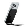 MagSafe対応スマホスタンド（2WAYスタンド・カード収納付き・カードケース・折りたたみ・薄型・マグネット着脱・角度調整・iPhone対応・動画視聴・オンライン会議・ブラック）