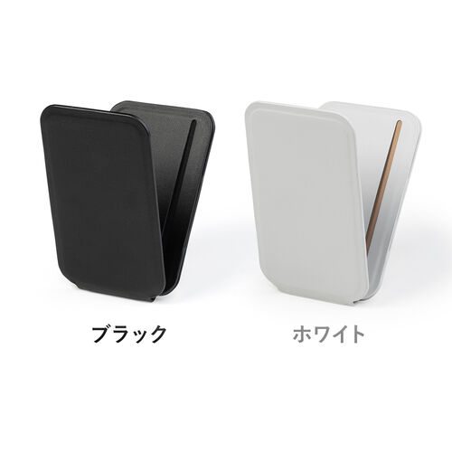 MagSafe対応スマホスタンド（2WAYスタンド・カード収納付き・カードケース・折りたたみ・薄型・マグネット着脱・角度調整・iPhone対応・動画視聴・オンライン会議・ブラック）