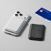 MagSafe対応スマホスタンド（カード収納付き・カードケース・マグネット着脱・ウォレットスタンド・薄型・角度調整・iPhone対応・ホワイト）