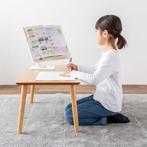 書見台（ブックスタンド・読書台・360度回転式台座・無段階高さ調整・リビング学習・学習台・教科書・参考書・タブレット）