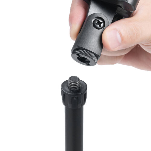 フロアマイクスタンド（ストレート・ブームタイプ・高さ72～132.5cm・クリップ式マイクホルダー・選挙グッズ）