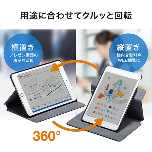 iPad mini 2019年モデル対応ケース（iPad mini 5ケース・360度