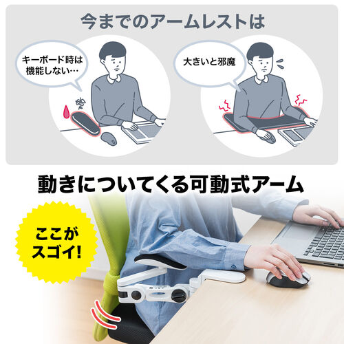 エルゴノミクスアームレスト 2個セット Amazon | イーサプライ アームレスト 肘置き エルゴノミクス