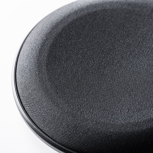 リストレスト（丸形・エルゴノミクス・腱鞘炎防止・マウス操作連動・ハード素材・小型・ブラック）