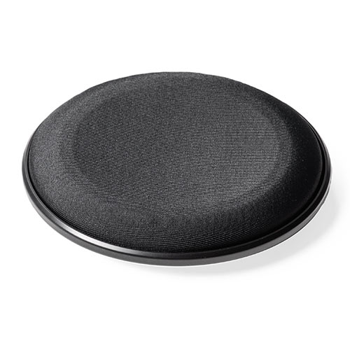 リストレスト（丸形・エルゴノミクス・腱鞘炎防止・マウス操作連動・ハード素材・小型・ブラック）