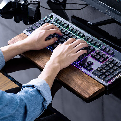 木製リストレスト（天然木使用・幅44cm・Lサイズ・キーボード入力向け・腱鞘炎対策・パームレスト）