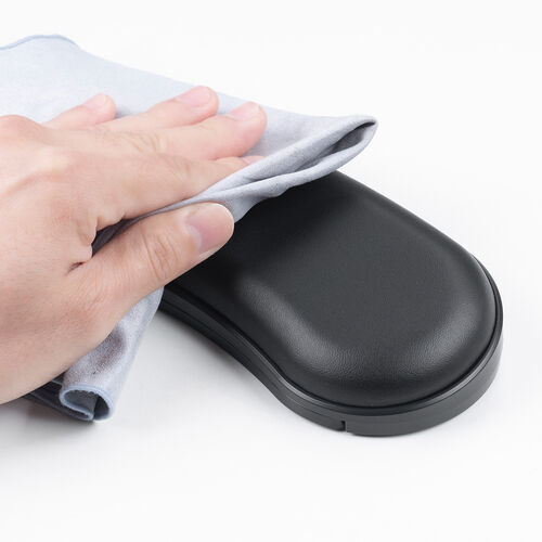 リストレスト（キーボード マウス兼用・ロング ショート 可変式・疲労軽減・幅約44.5cmから最大68cm・柔らかクッション・すべり止め付き・PU素材・ブラック）