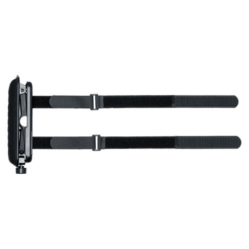 肘置き（アームレスト・高さ調節可能・低反発クッション・疲労軽減・取付簡単・面ファスナー取付・椅子・ブラック）