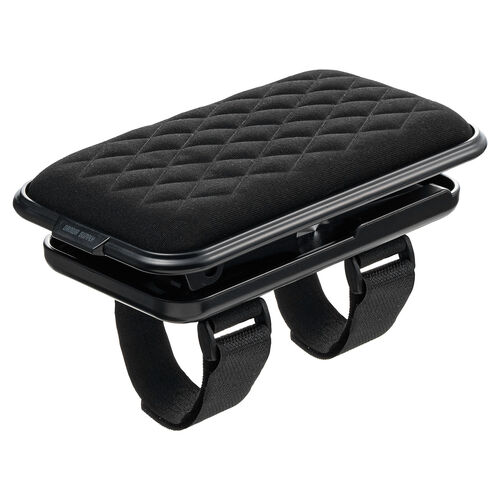 肘置き（アームレスト・高さ調節可能・低反発クッション・疲労軽減・取付簡単・面ファスナー取付・椅子・ブラック）