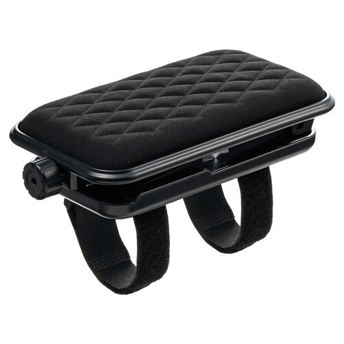 肘置き（アームレスト・高さ調節可能・低反発クッション・疲労軽減・取付簡単・面ファスナー取付・椅子・ブラック）