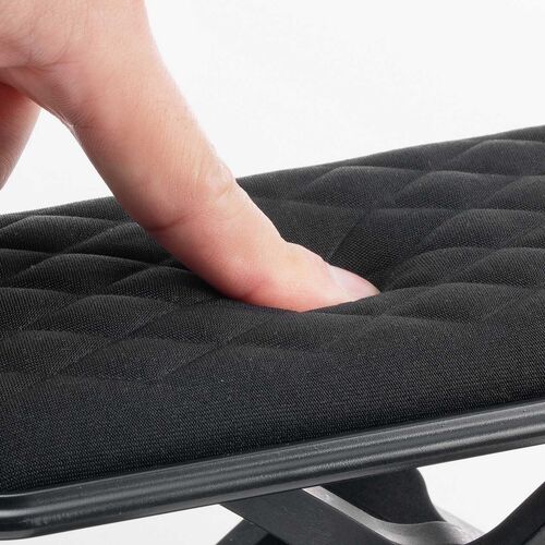 肘置き（アームレスト・高さ調節可能・低反発クッション・疲労軽減・取付簡単・面ファスナー取付・椅子・ブラック）