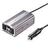 カーインバーター（ACコンセント・USBポート・120W・DC12V・アルミ筐体・擬似正弦波）