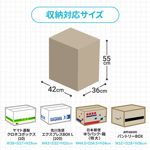 宅配ボックス（折りたたみ・大容量・75リットル・置き型・拡張可能）
