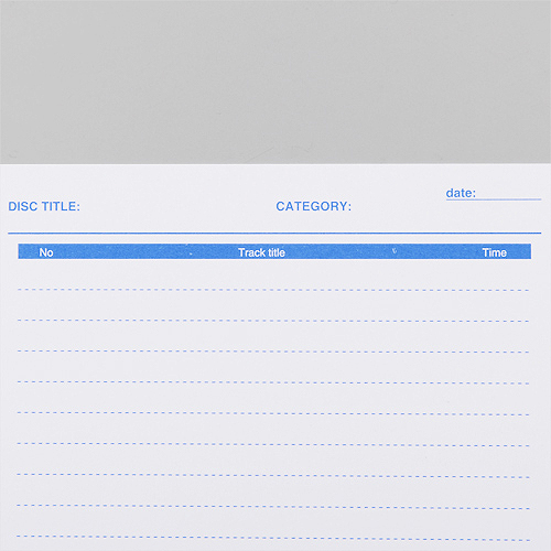 CD・DVD インデックスカード（両面・手書き用・つやなし・罫線あり・100枚入）