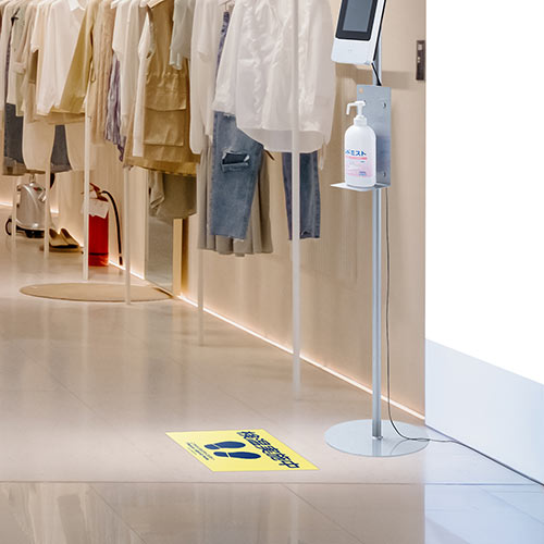 フロアサインラベル サインラベルシール フロアラベル 誘導シール 屋内 四角 5枚入り