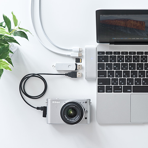 MacBook 12インチ Early2016 PD対応USB-Cハブ付 12インチ MacBook専用USB PD対応USB3.1Type Cハブ（Mini