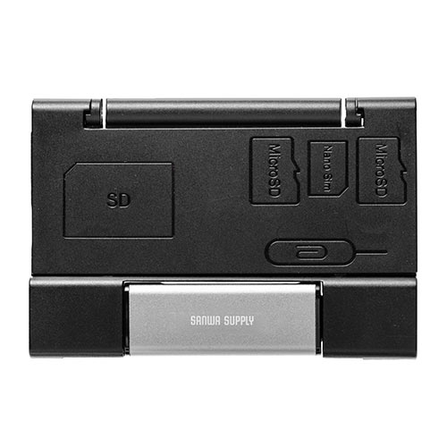 メディアケース付きカードリーダー（Type-Cカードリーダー・Type-Aカードリーダー・メモリケース・SD・microSD・薄型・持ち運び）
