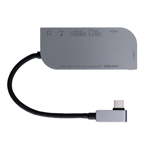 iPad Pro 2018年モデル用USBハブ（Type-Cハブ・ドッキングハブ・カードリーダー・SD/microSD・PD・HDMIポート・3.5mmジャック・アルミ）