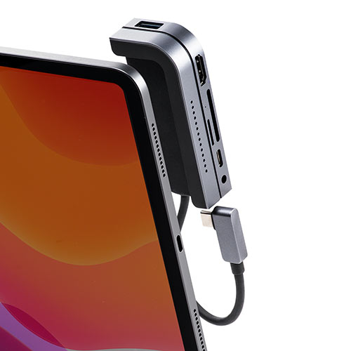 iPad Pro 2018年モデル用USBハブ（Type-Cハブ・ドッキングハブ・カードリーダー・SD/microSD・PD・HDMIポート・3.5mmジャック・アルミ）