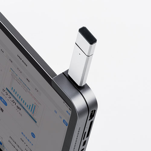 iPad Pro 2018年モデル用USBハブ（Type-Cハブ・ドッキングハブ・カードリーダー・SD/microSD・PD・HDMIポート・3.5mmジャック・アルミ）