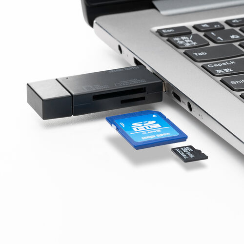 SD＋microSDカードリーダー（Type-C＋USB A両対応・USB3.2 Gen1・Androidスマホ・タブレット・iPad・Mac・Windows対応）