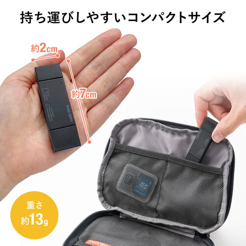 SD＋microSDカードリーダー（Type-C＋USB A両対応・USB3.2 Gen1・Androidスマホ・タブレット・iPad・Mac・Windows対応）